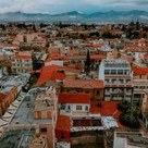 aerial view of the city skyline