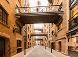 viewing balconies between two tenement houses