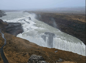 view of a waterfall in the valley
