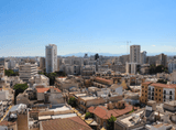 view from above of the city panorama