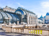 modern semicircular building with a glass roof