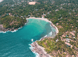 view of the bay with a beautiful beach