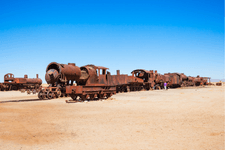 rusting train wrecks