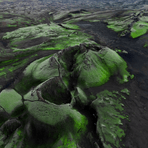 bird's eye view of the craters