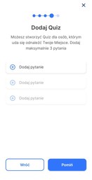 dodaj quiz - widok z aplikacji