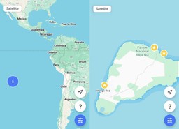 Map with 5 points on Findia map (two points are close to two others)